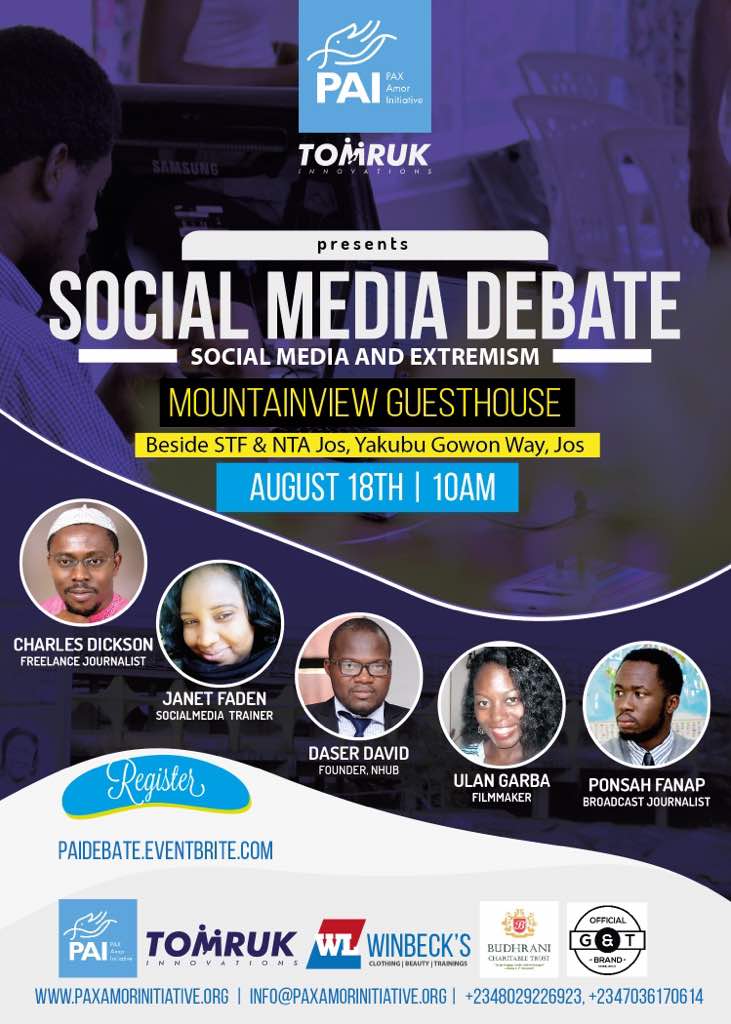 Pictures Of The Social Media Debate In Jos City With nHub, Tomruk, PAI…